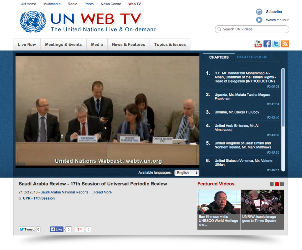 Watch the UPR live