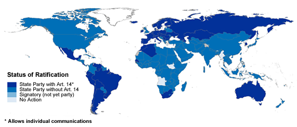 State Ratification of the International Convention on the Elimination of All Forms of Racial Discrimination Credit: OHCHR
