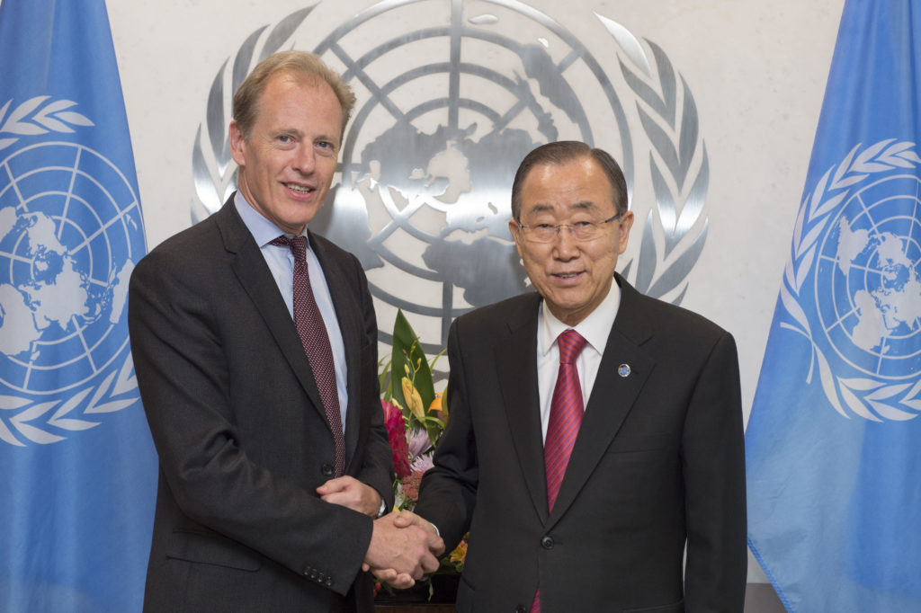 Secretary General Ban Ki-moon and Andrew Gilmour Credit: UN Photo/Eskinder Debebe