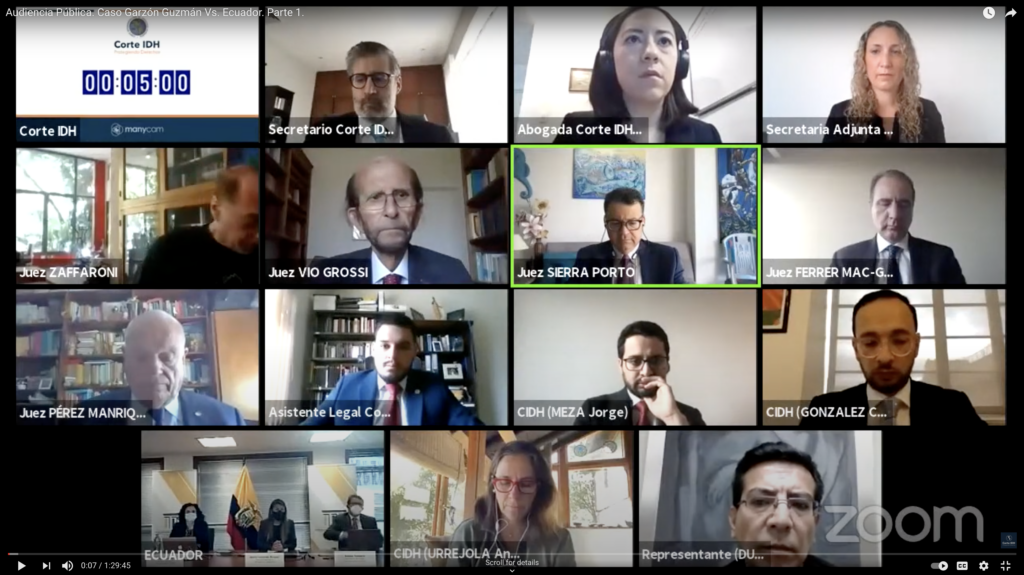 IACtHR holds a hearing on Zoom in January 2021