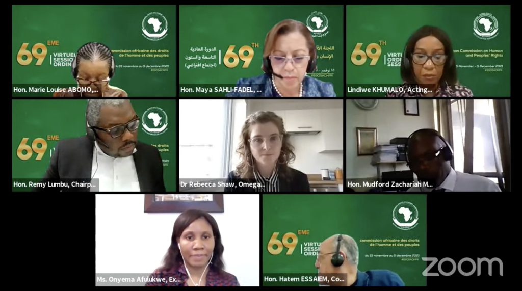 The ACHPR holds its 69th Ordinary Session, virtually in November 2021.