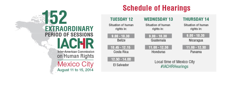 Inter-American Commission on Human Rights 152nd Extraordinary Session in Mexico