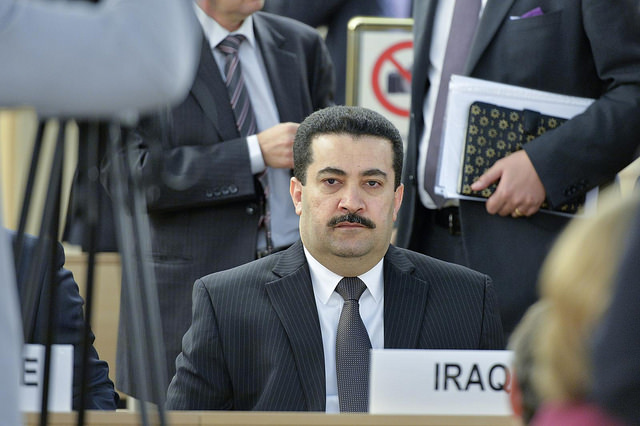 Mohammed Shia' Al Sudani, Minister of Human Rights for Iraq during the special session on Iraq of the Human Rights Council. Credit: UN Photo / Jean-Marc Ferré