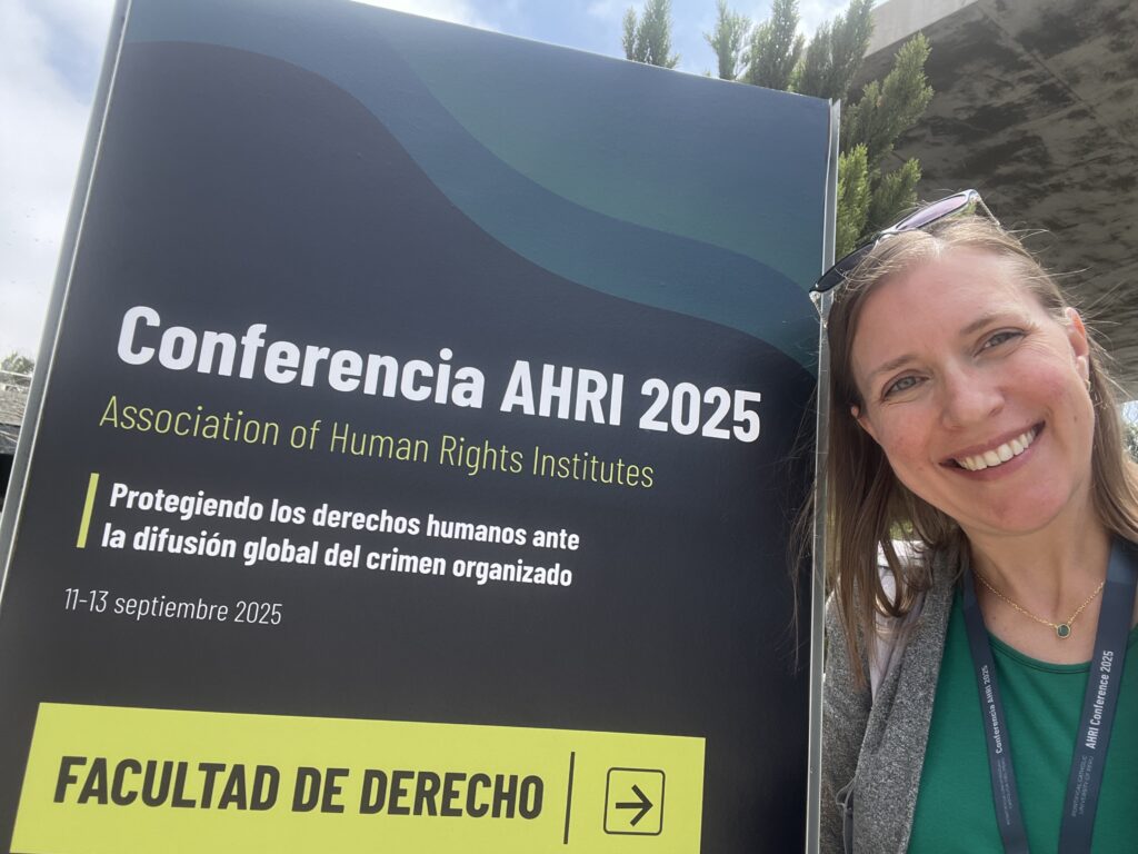 CGLJ Legal Program Manager, Amy Van Zyl-Chavarro, at the AHRI 2025 Conference in Peru