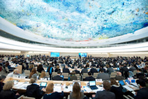 A wide view of the Human Rights Council’s urgent debate on Syria, held as part of the high-level segment of its 19th session.
